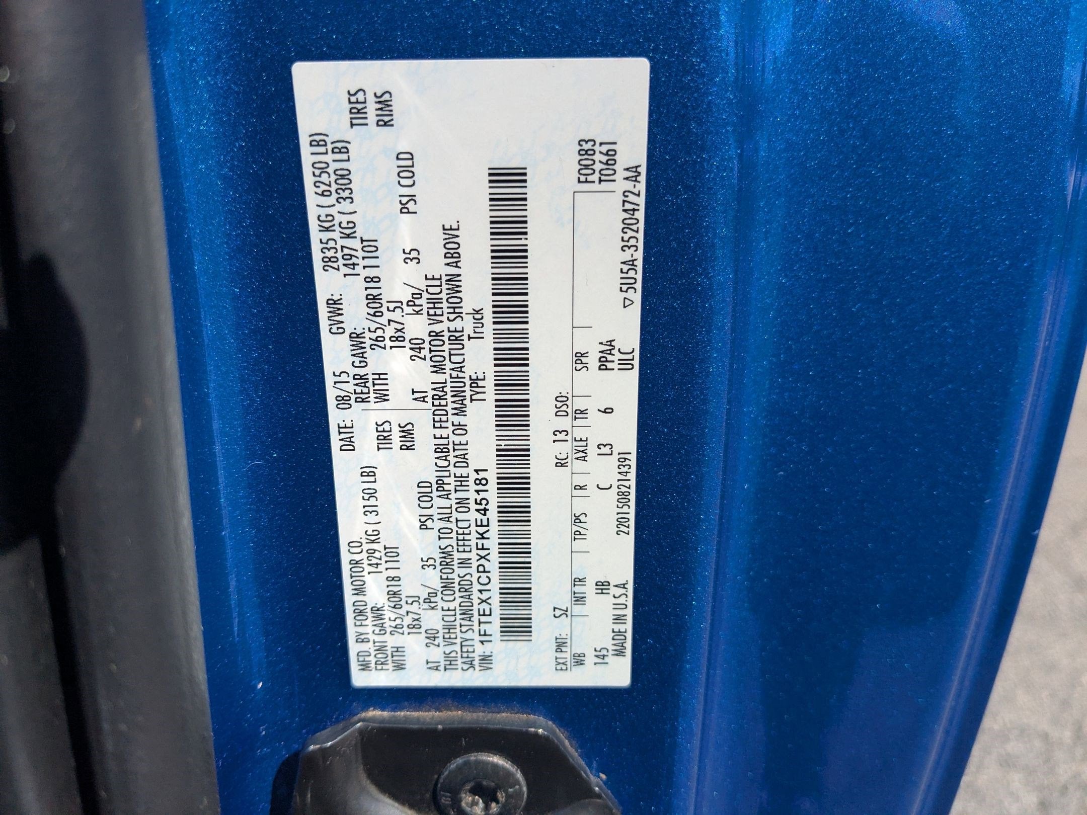 2015 Ford F-150 LARIAT