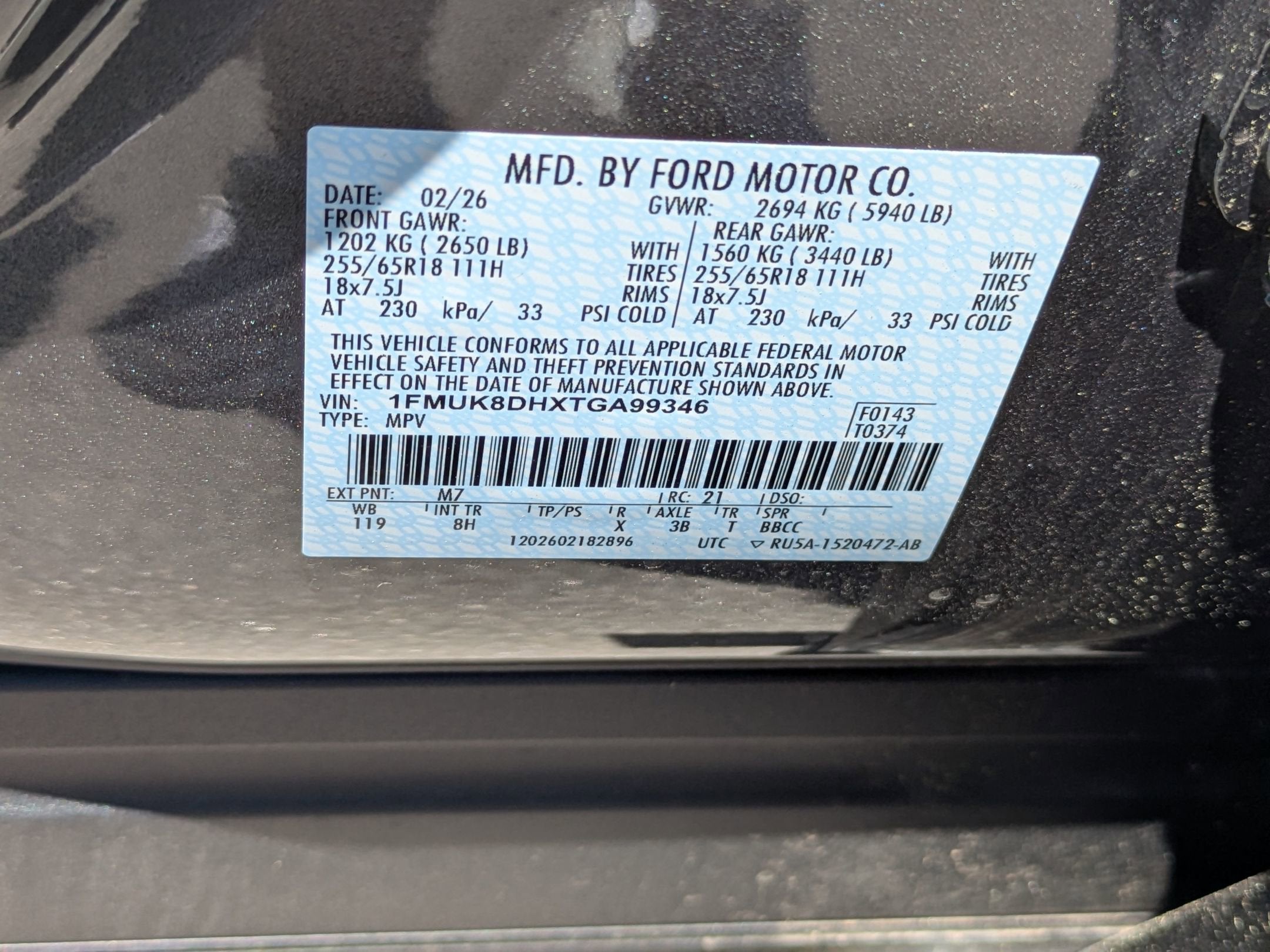 2026 Ford Explorer Active w/200A Pkg