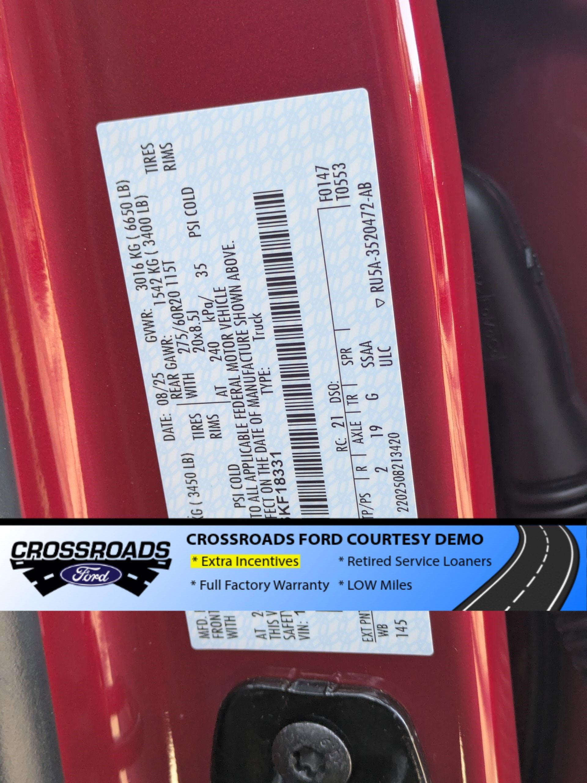 2025 Ford F-150 STX - Crossroads Courtesy Demo