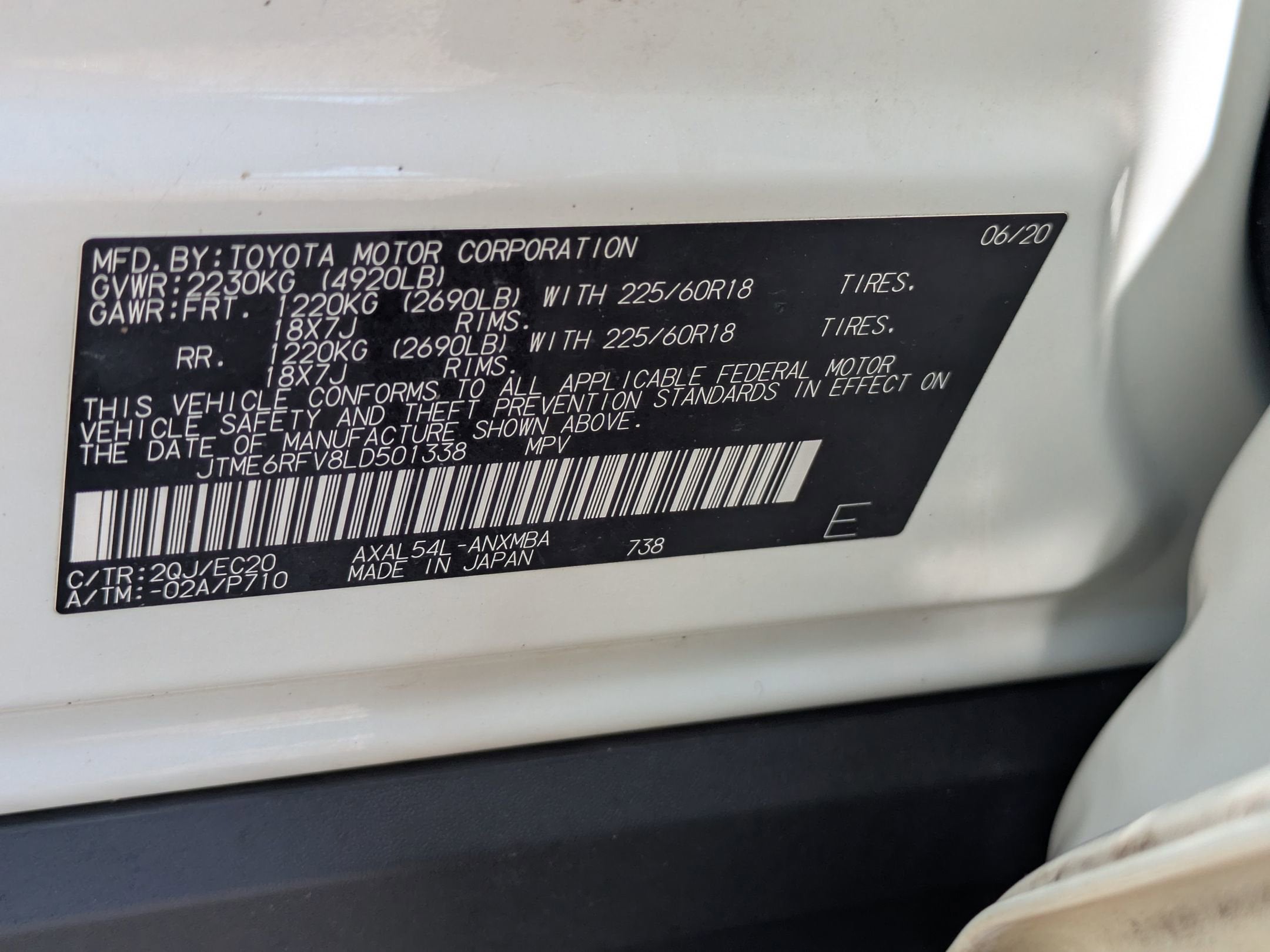 2020 Toyota RAV4 Hybrid XSE