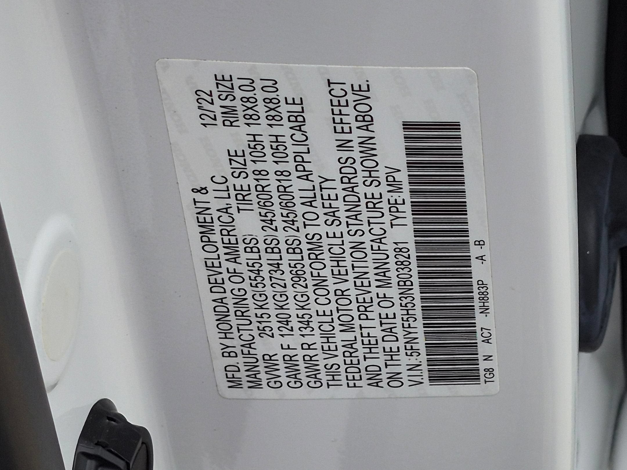 2022 Honda Pilot EX-L