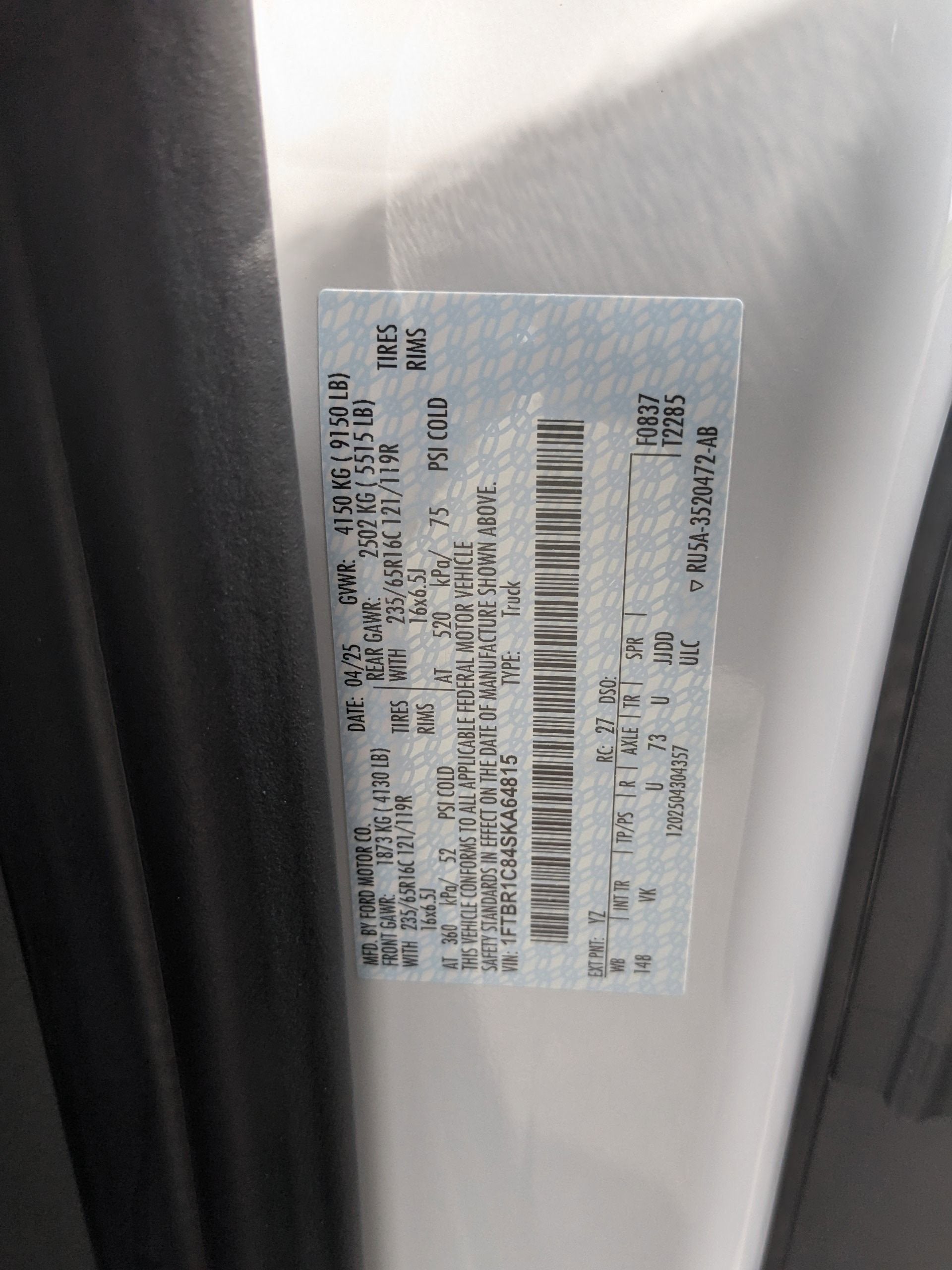 2025 Ford Transit Cargo Van Base