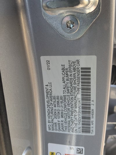 2022 Honda Accord Sedan Sport