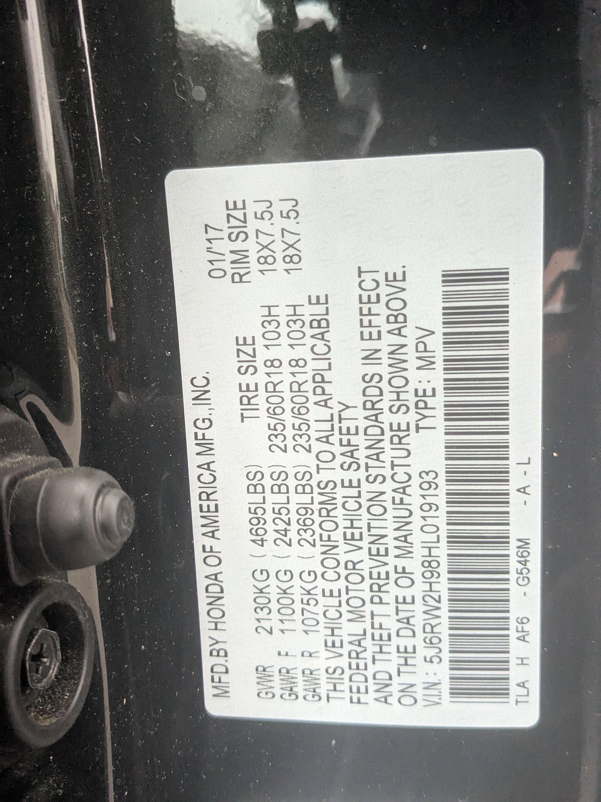 2017 Honda CR-V Touring