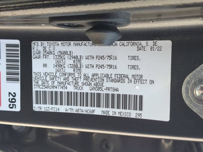 2022 Toyota Tacoma 4WD SR5