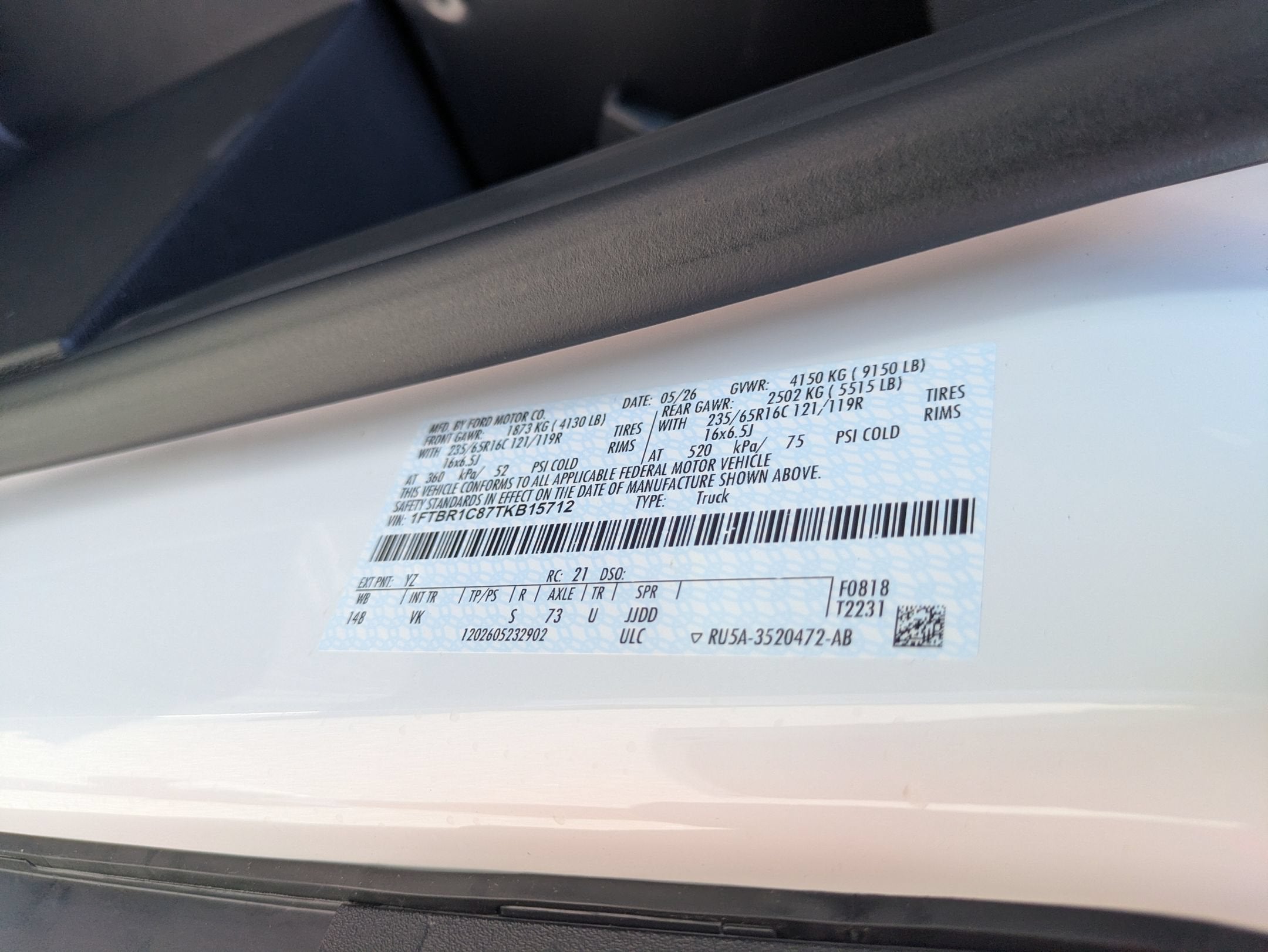2026 Ford Transit Cargo Van Base