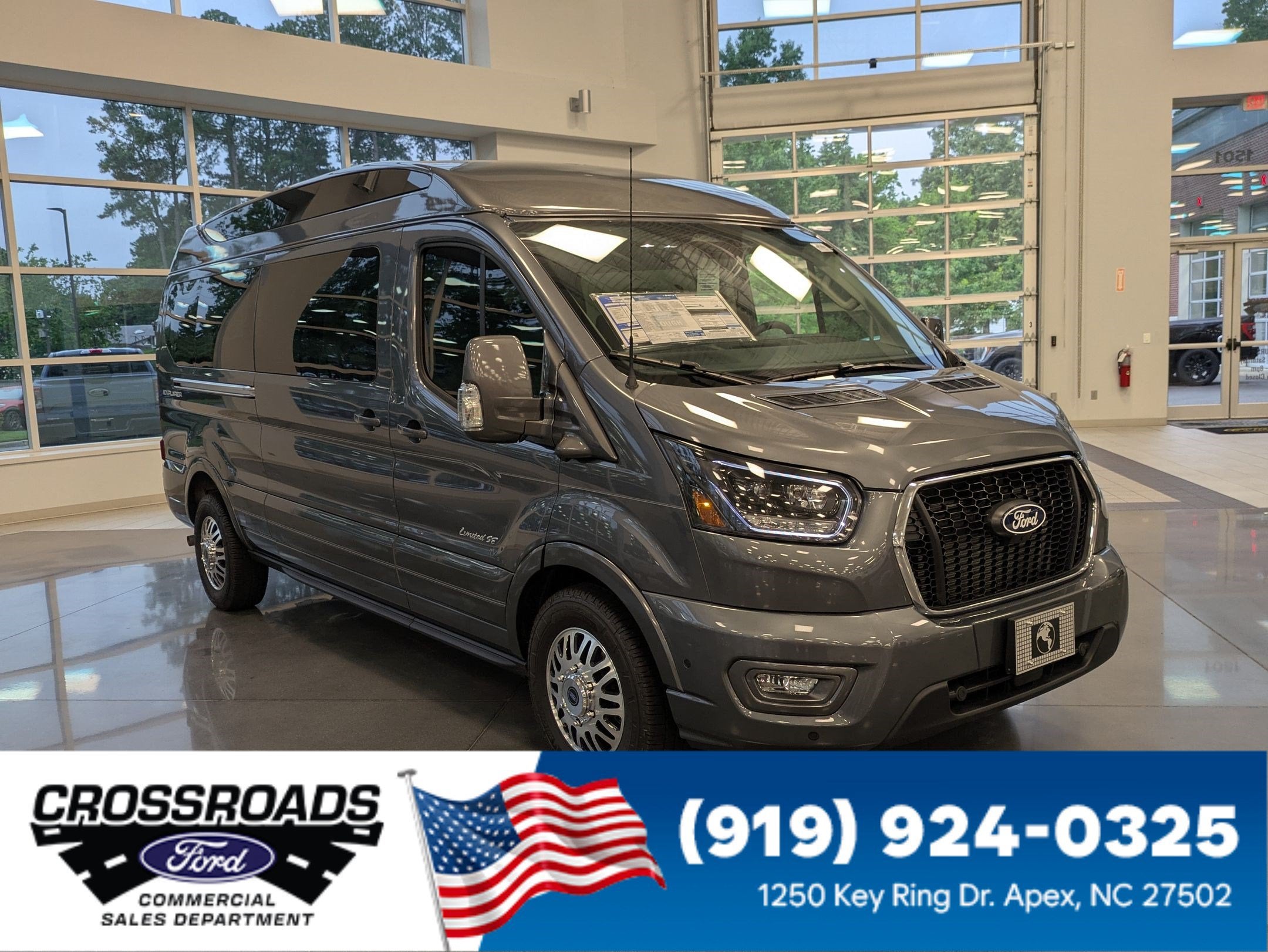 2026 Ford Transit Explorer Conversion 9 Passenger T-150 130" Low Rf 8800 GVWR AWD