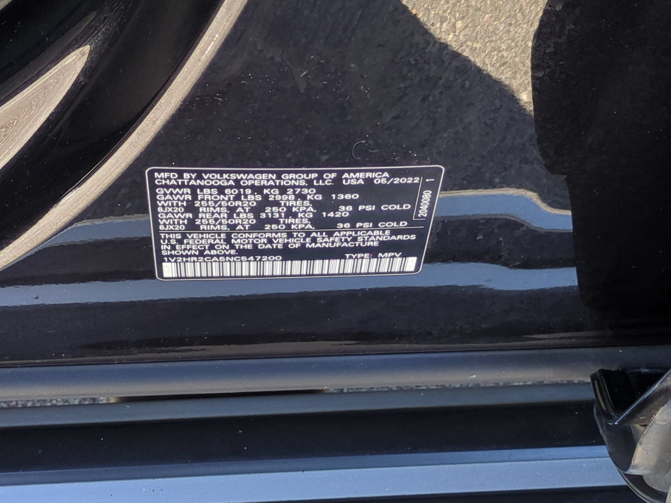 2022 Volkswagen Atlas 3.6L V6 SE w/Technology
