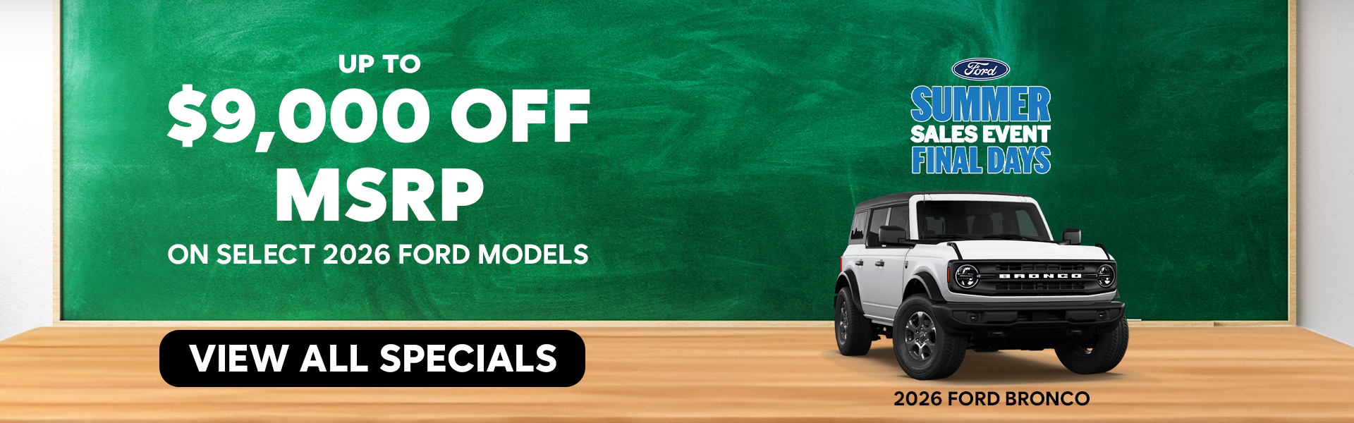 Up to $9,000 Off MSRP